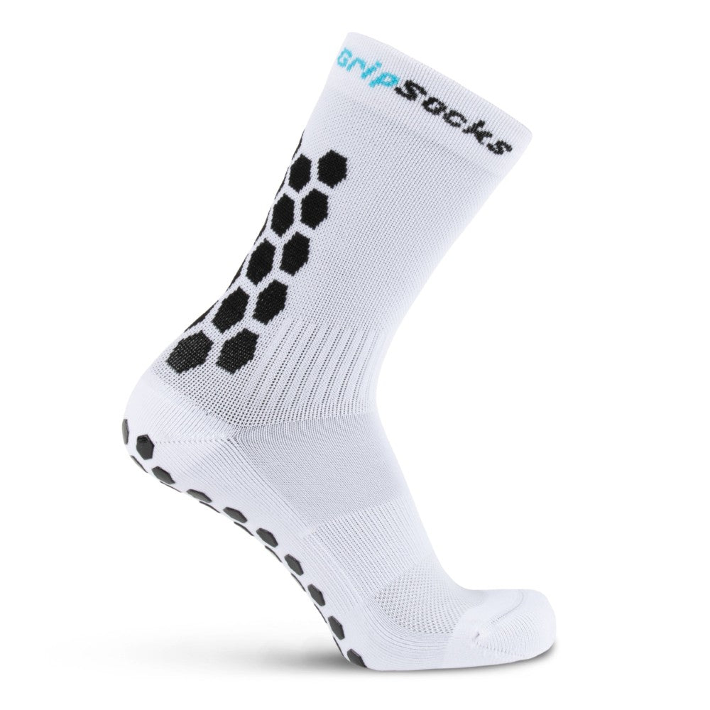 GripSocks for Basketball - Crew Height - White