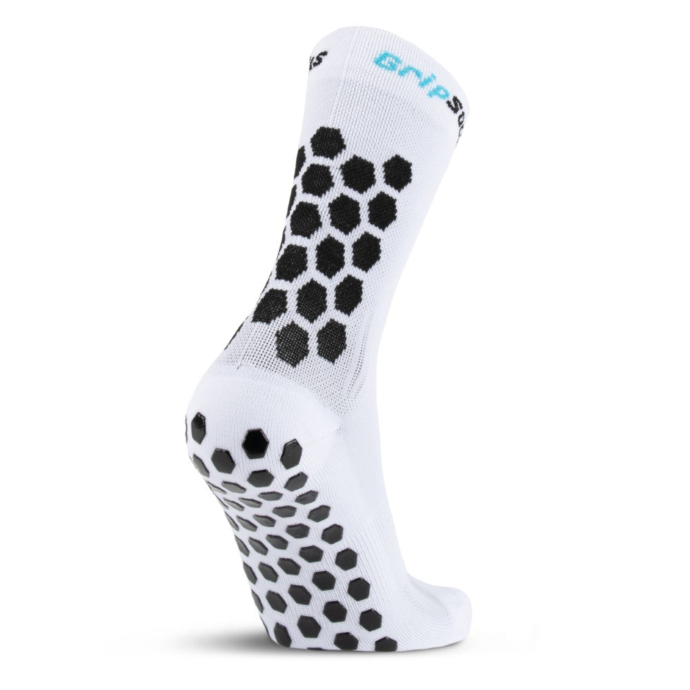 GripSocks for Basketball - Crew Height - White