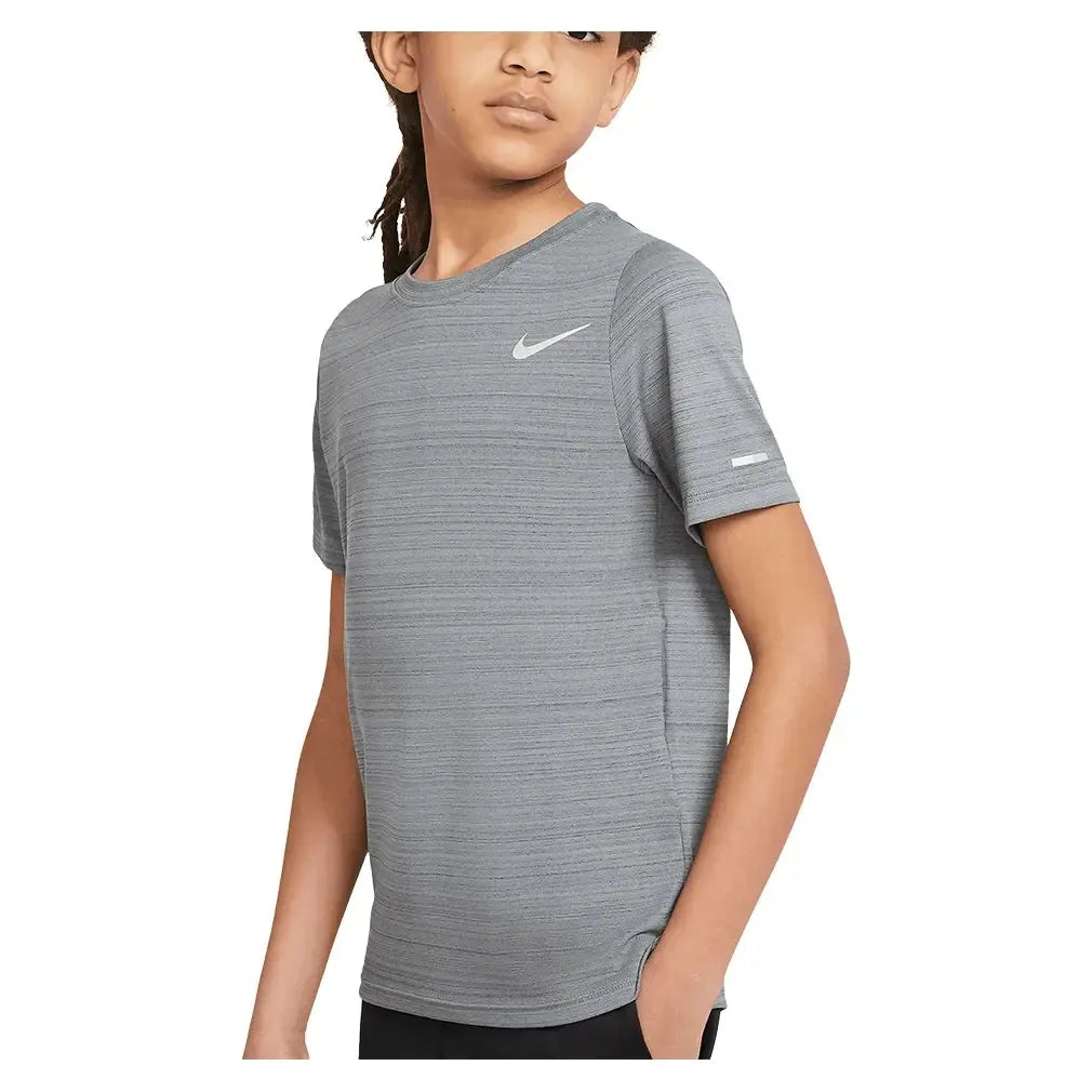 Boys' Dri-FIT Miler Short Sleeve Training Top-Apparel-Nike-DD3055-082-Tennis Express