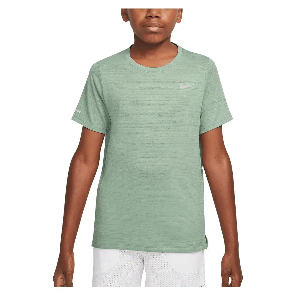 Boys' Dri-FIT Short Sleeve Miler Training Top-Apparel-Nike-DD3055-U25-037-3-Tennis Express