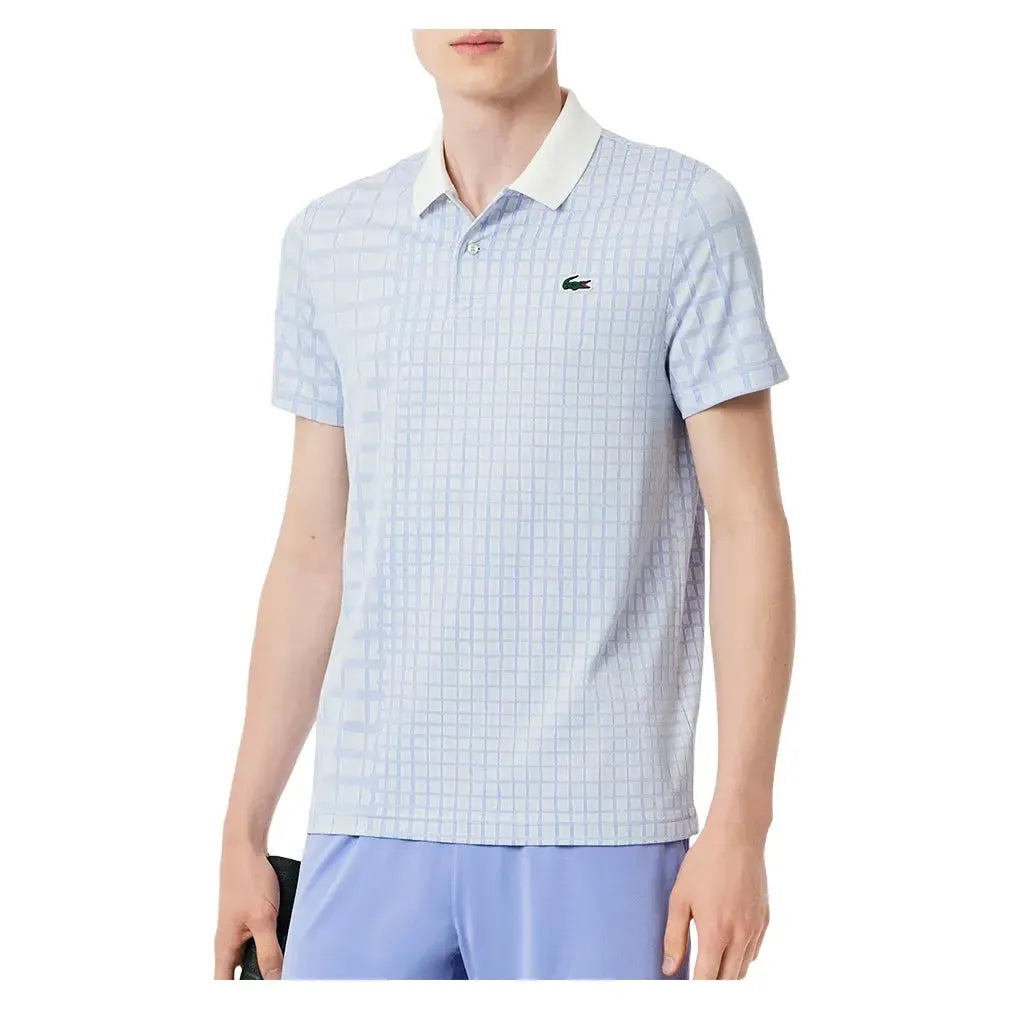 Men's Danill Medvedev Tennis Polo Lapland and Delphinium-Apparel-Lacoste-DH4762-A9IF25-Tennis Express