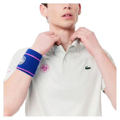 Men's Roland Garros Medvedev On Court Mesh Tennis Polo Pale Green and Malva