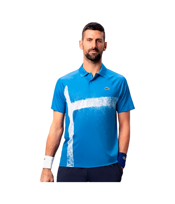 Polo Lacoste Novak Djokovic Azul/White 2025