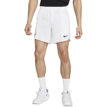 Mens Rafa 7 Inch Dri-Fit Advance Tennis Shorts White and Black-Apparel-Nike-DV2881-100B-Tennis Express