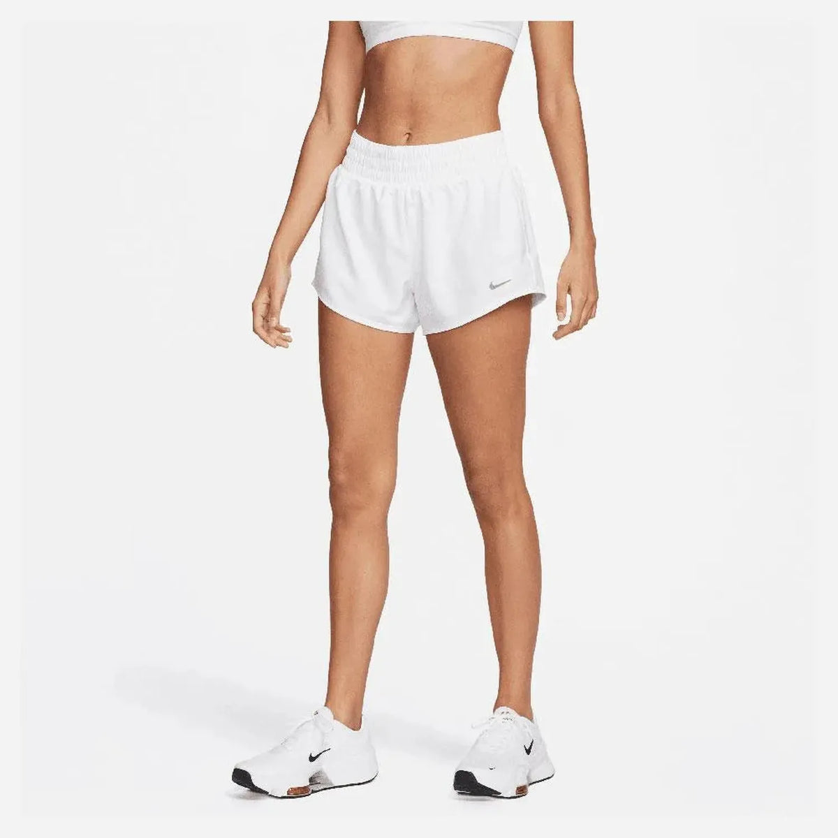 Womens One Dri-FIT Mid-Rise 3-inch Shorts White-Apparel-Nike-DX6010-100-2-2-[Sku]-Tennis Express