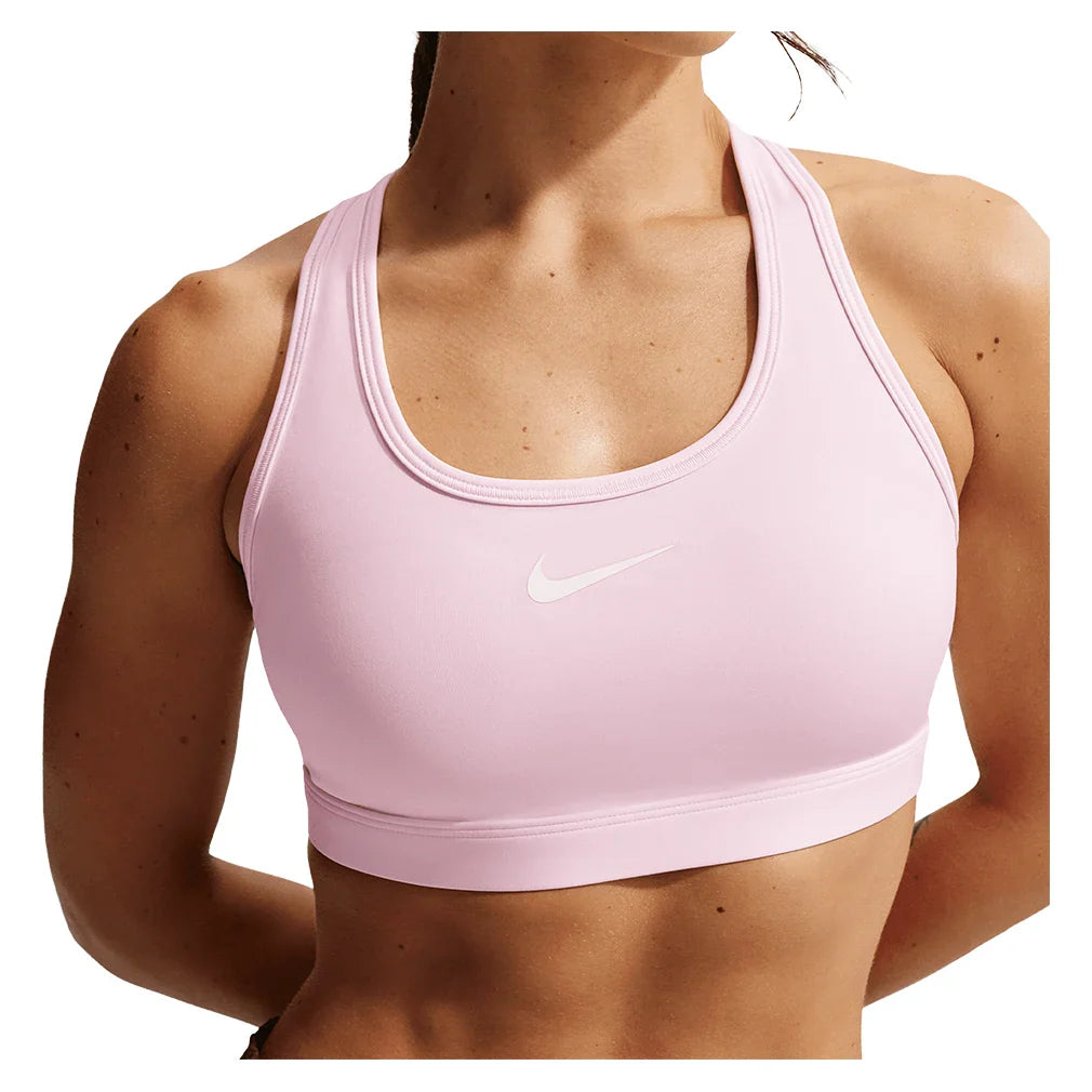 Women's Swoosh Medium Support Padded Sports Bra Pink Foam and Stone Mauve