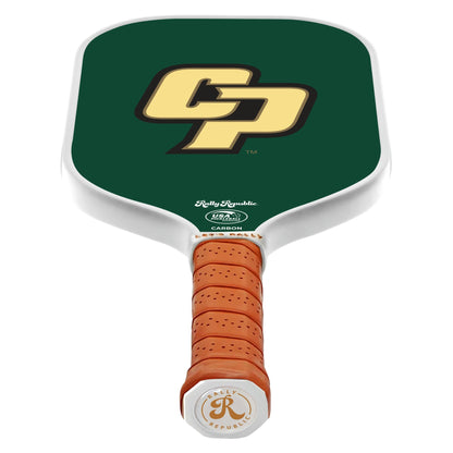 Rally Republic PIckleball Paddle - Cal Poly Mustangs Poly Green Interlocking Logo