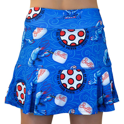 Picckleball Bella Drop Pleat Skort Lobster Monster