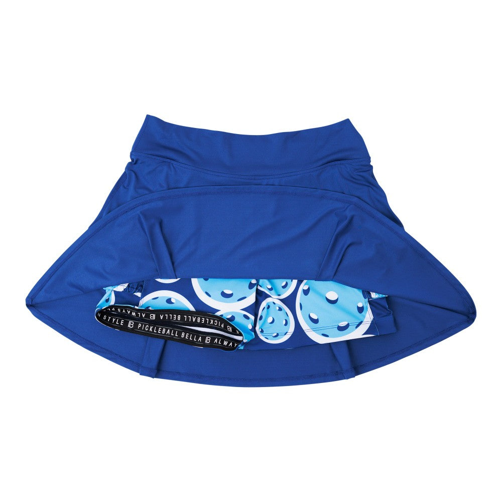 Picckleball Bella Drop Pleat Skort Navy with Double Bounce