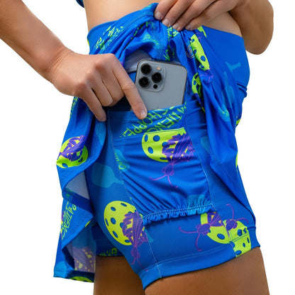 Picckleball Bella Drop Pleat Skort Patience Grasshopper