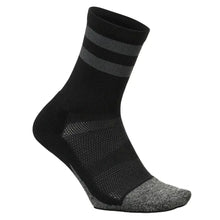 Elite Light Cushion Mini Crew Socks Black High Top Stripe-Socks-Feetures-E90-404B-1-Tennis Express