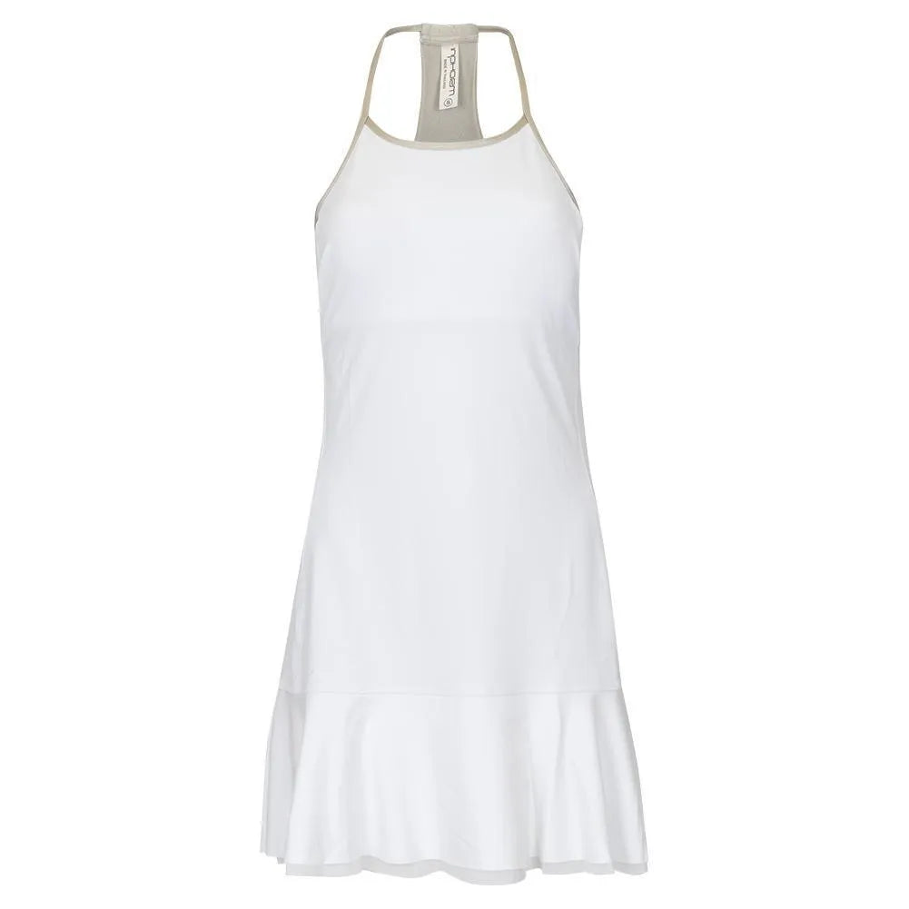 Women's Devon Tennis Dress White and Silver Sand-Apparel-Inphorm-F18001-0439F24-Tennis Express