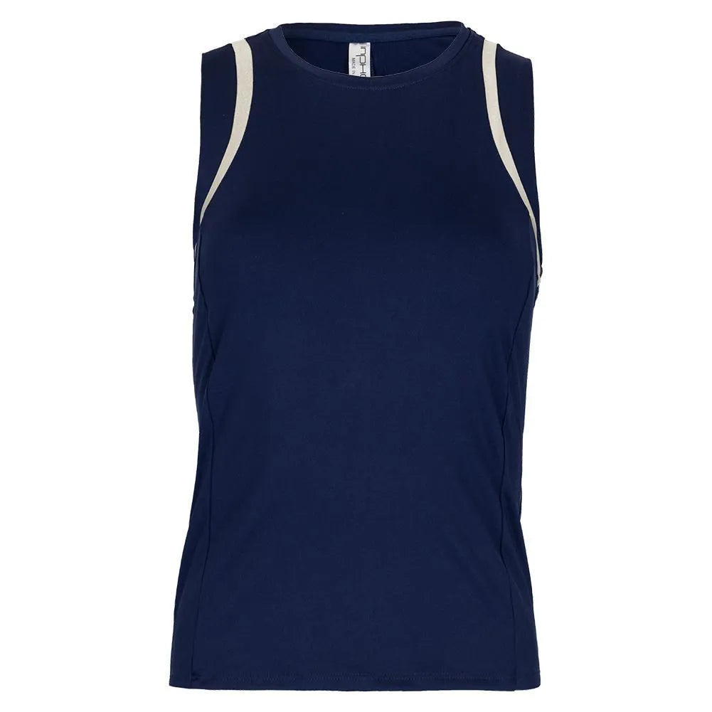 Women's Elle Tennis Tank Ink and Silver Sand-Apparel-Inphorm-F24017-0435F24-2-[Sku]-Tennis Express