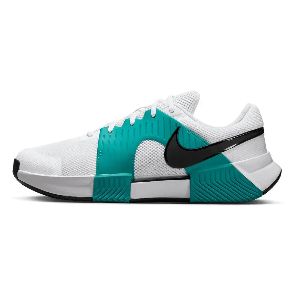 Men's Zoom GP Challenge 1 Tennis Shoes White and Radiant Emerald
