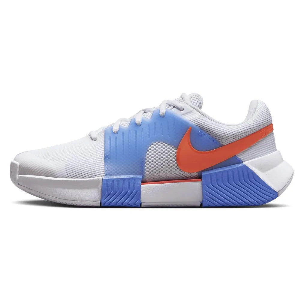 Women's Zoom GP Challenge 1 Tennis Shoes White and Lt Wild Mango-Footwear-Nike-FB3148-110-1-2-[Sku]-Tennis Express