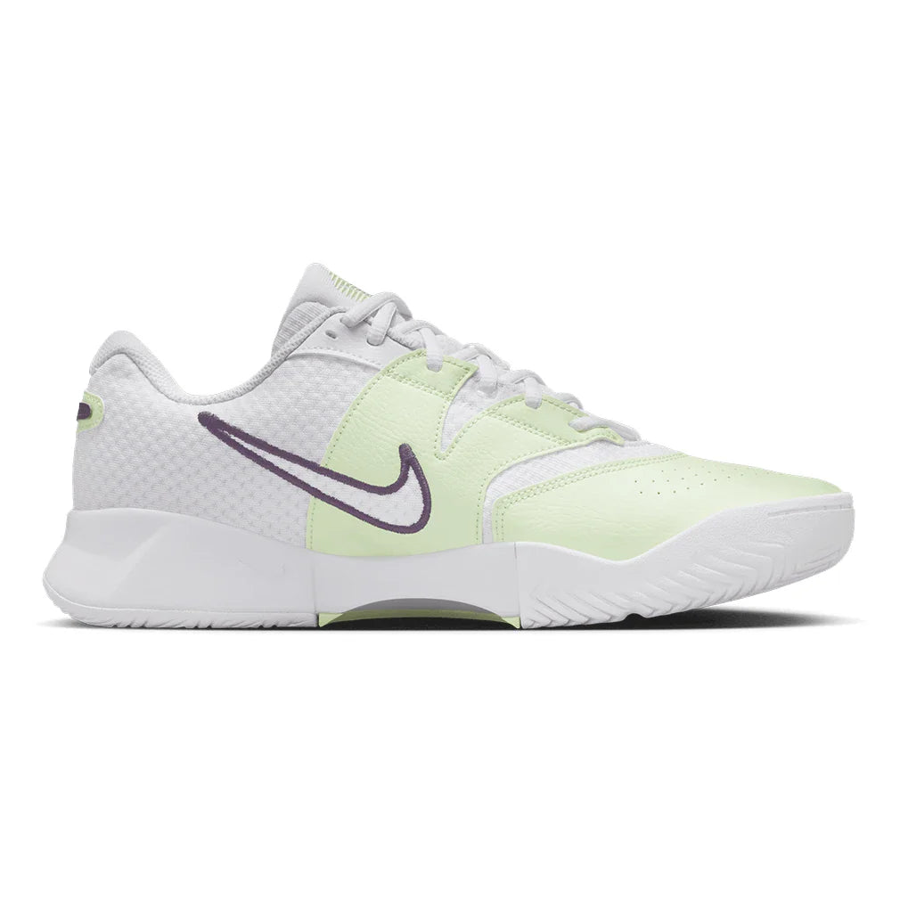 Men's Court Lite 4 Tennis Shoes White and Dark Raisin
