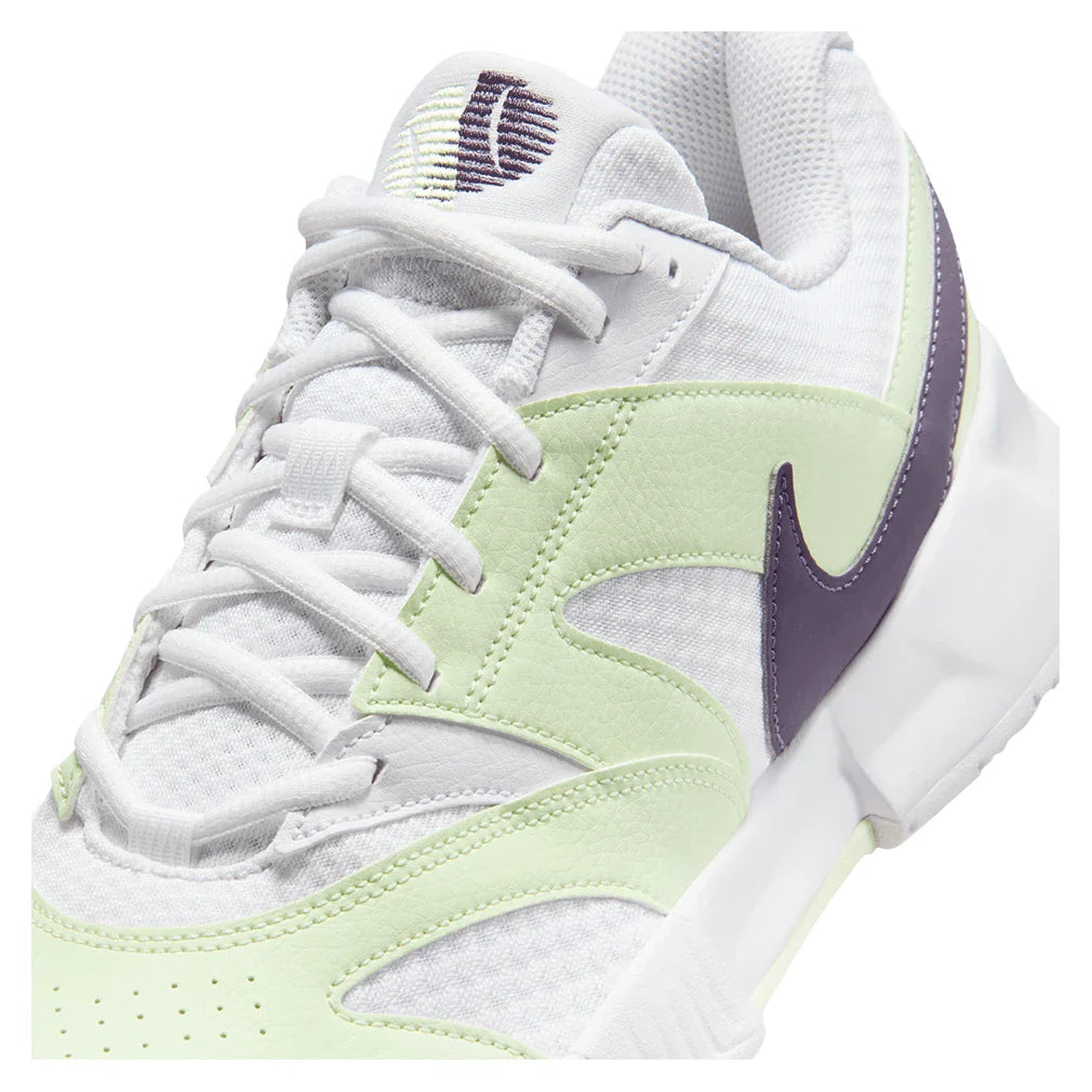 Men's Court Lite 4 Tennis Shoes White and Dark Raisin