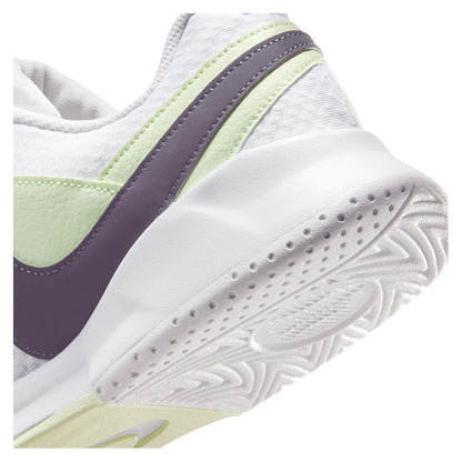 Men's Court Lite 4 Tennis Shoes White and Dark Raisin