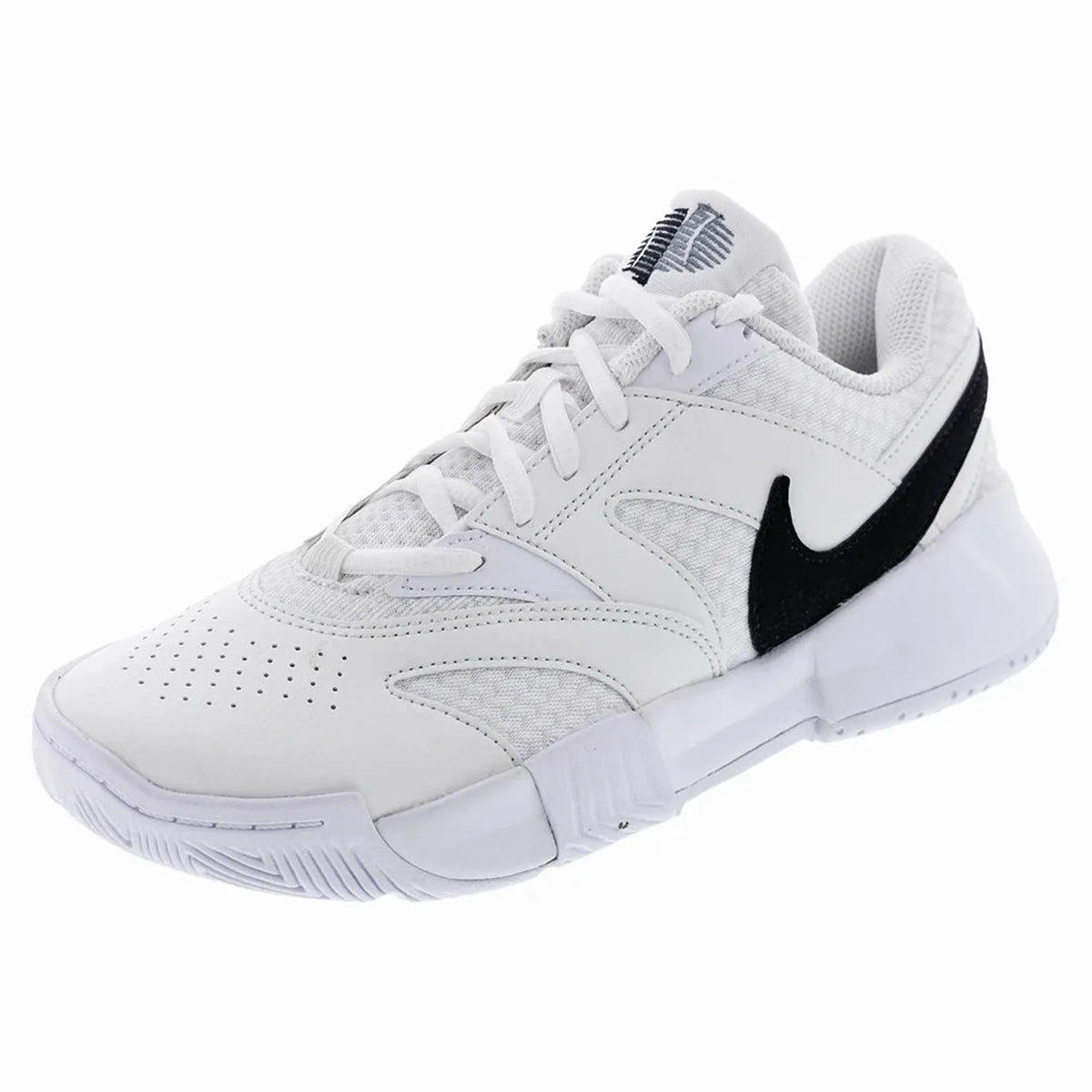 Women's Court Lite 4 Tennis Shoes White and Black-Footwear-Nike-FD6575-100Bcopy-1-[Sku]-Tennis Express