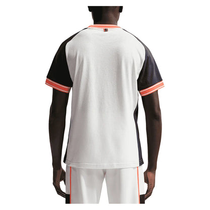 Men's Court Heritage Short Sleeve Tennis Top Sail and Dark Obsidian