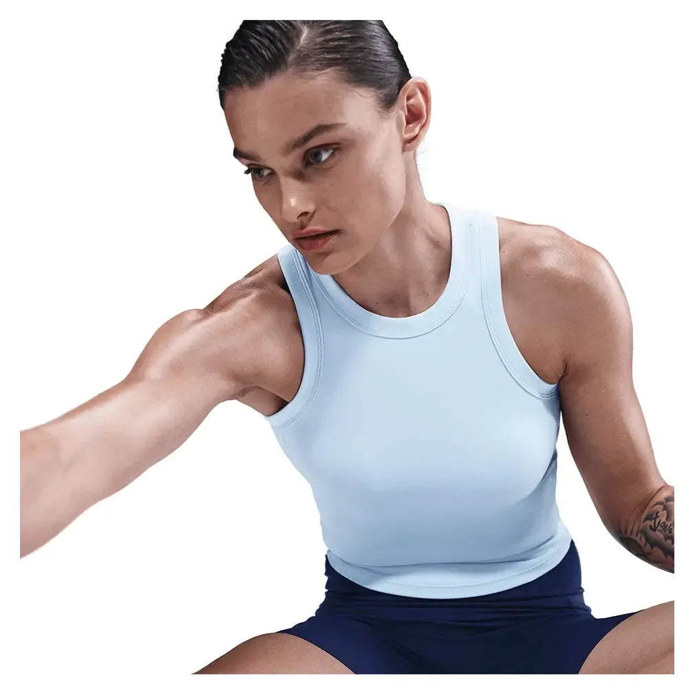 Women's One Fitted Dri-FIT Cropped Training Tank-Apparel-Nike-FN2806-441_3-Tennis Express