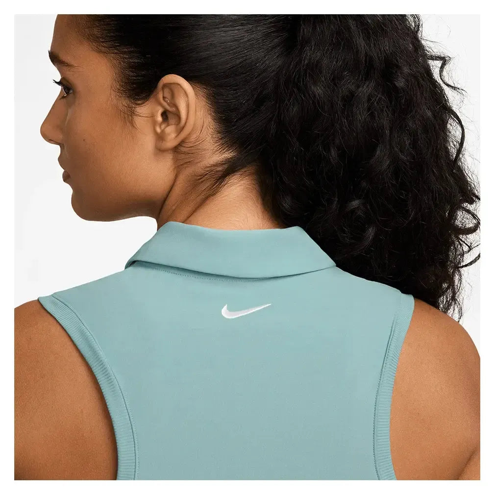 Women's Dri-FIT Victory Sleeveless Tennis Polo Cannon and White