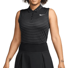 Women's Dri-Fit Victory Sleeveless Striped Tennis Polo