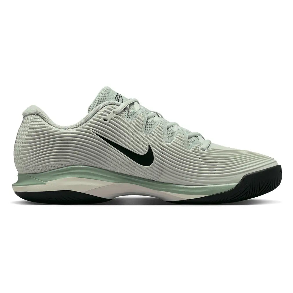 Men's Zoom Vapor 12 Tennis Shoes Light Silver and Black