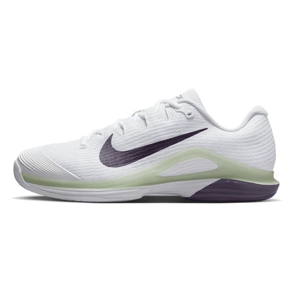 Men's Zoom Vapor 12 Tennis Shoes White and Dark Raisin