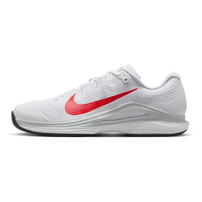 Men's Zoom Vapor 12 Tennis Shoes White and Lt Crimson