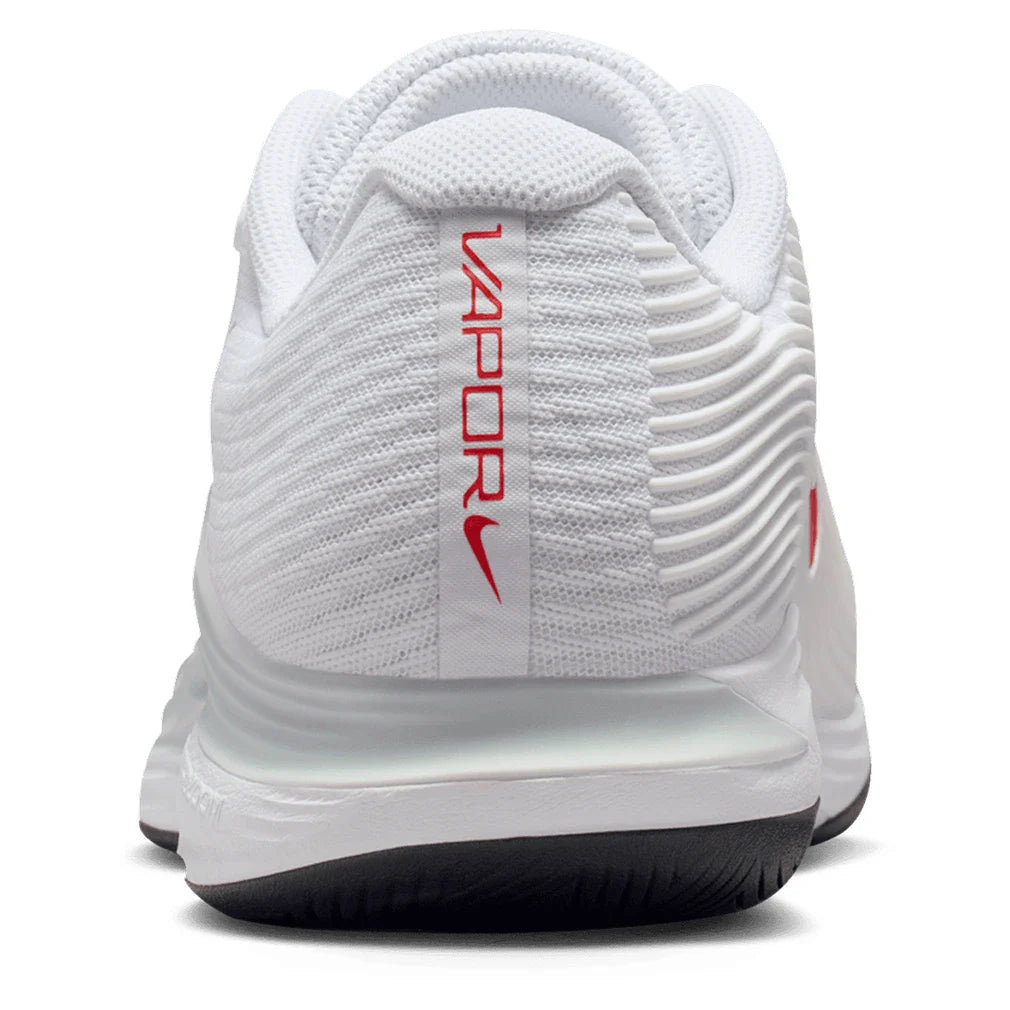 Men's Zoom Vapor 12 Tennis Shoes White and Lt Crimson