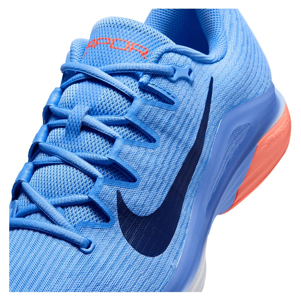 Men's Zoom Vapor 12 Tennis Shoes University Blue and Midnight Navy