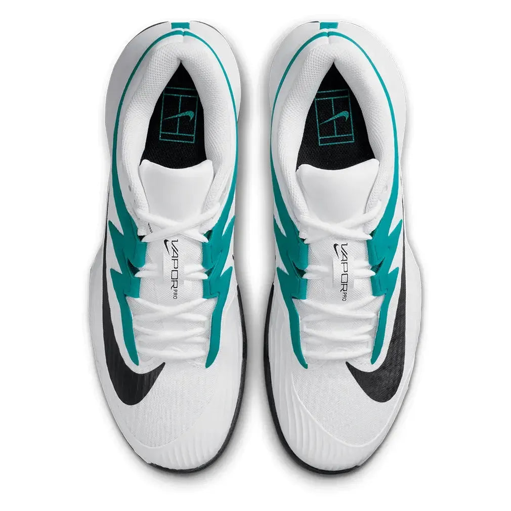 Men's Zoom Vapor Pro 3 Tennis Shoes White and Emerald Green