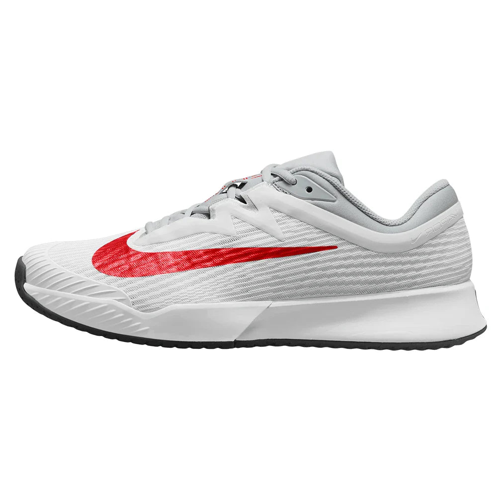 Men's Zoom Vapor Pro 3 Tennis Shoes White and Lt Crimson