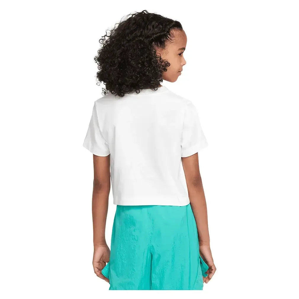 Girls' Sportswear Cropped T-Shirt White