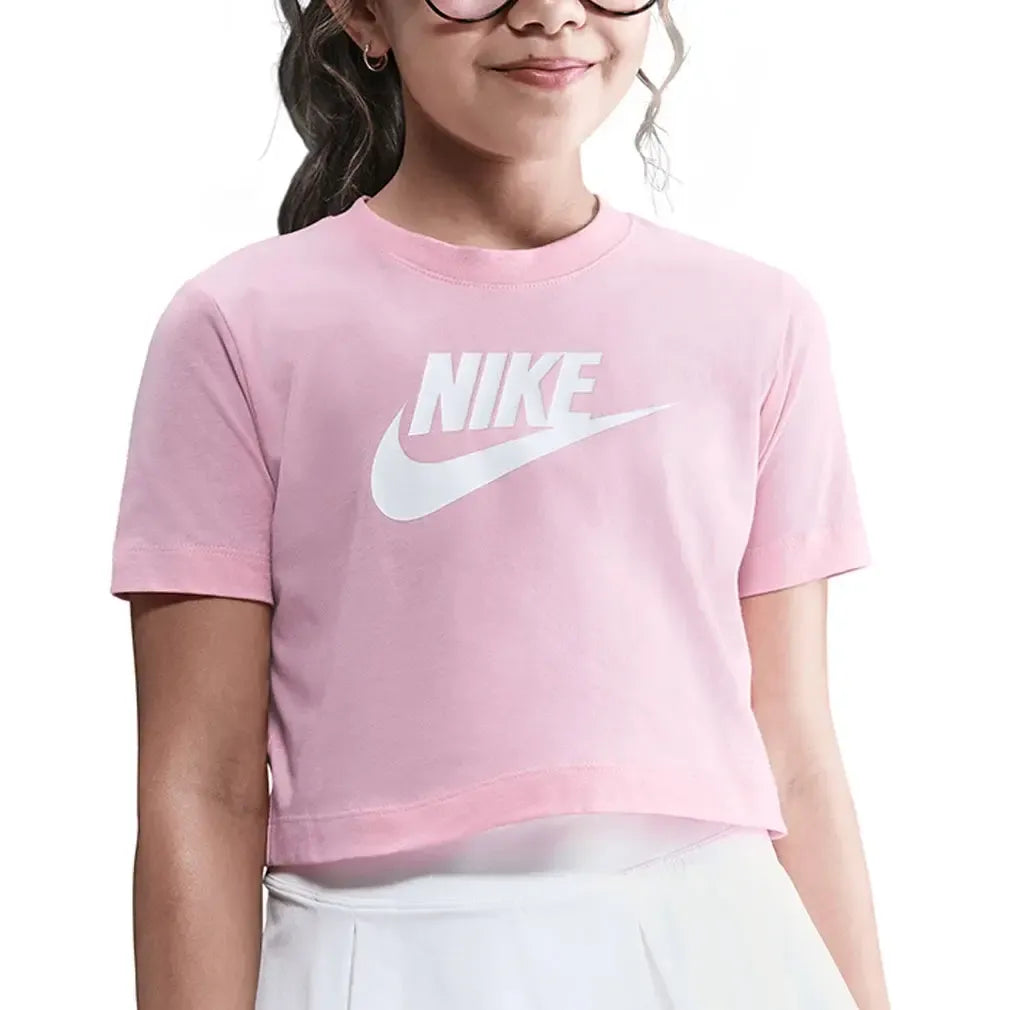 Girls' Sportswear Cropped T-Shirt-Apparel-Nike-FZ5548-690-Tennis Express