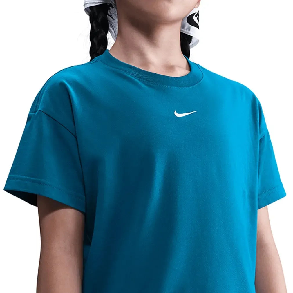 Girls' Sportswear Essential T-Shirt-Apparel-Nike-FZ5559-301-Tennis Express