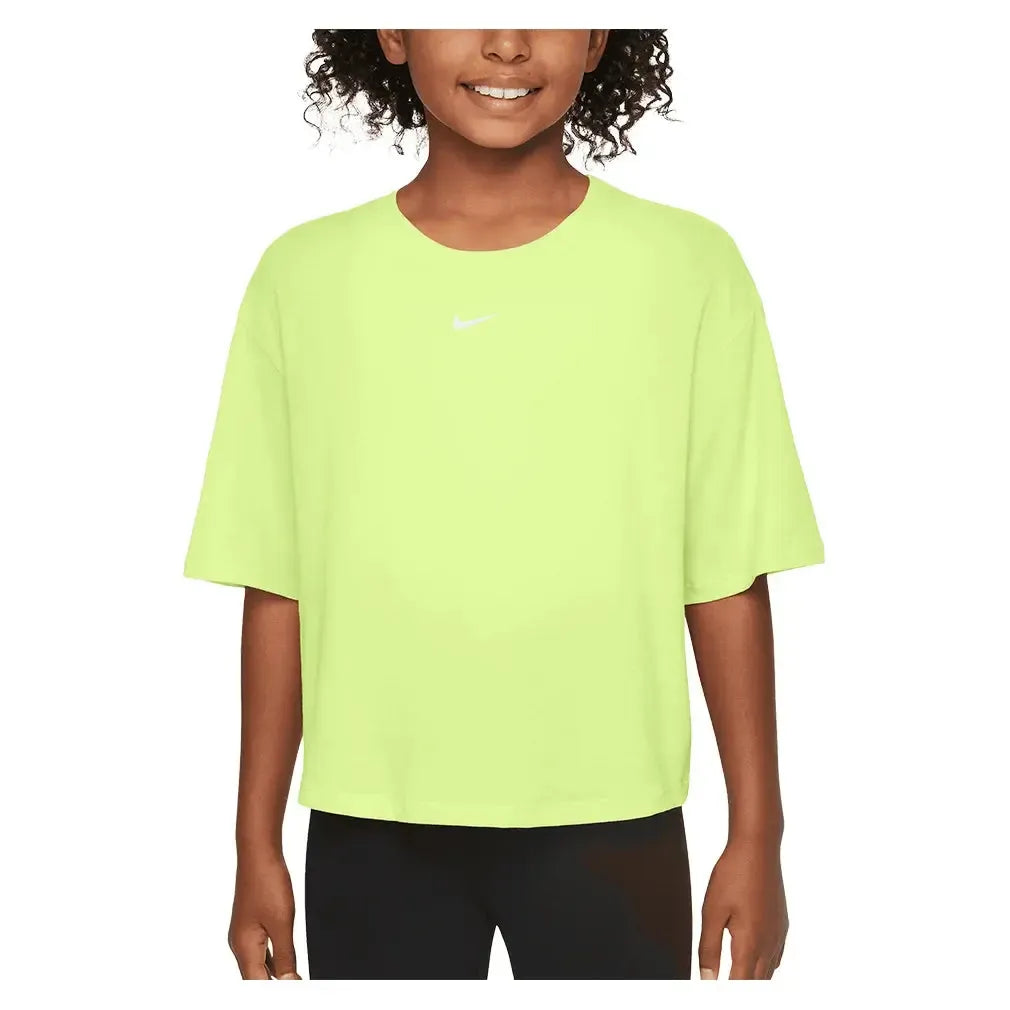 Girls' One Relaxed Dri-FIT Short-Sleeve Top-Apparel-Nike-FZ5602-U25-736-3-Tennis Express