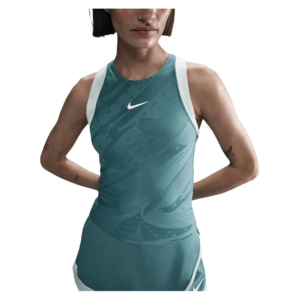 Women's Melbourne Dri-Fit Slam Tennis Tank-Apparel-Nike-FZ6475-S25-379-3-Tennis Express
