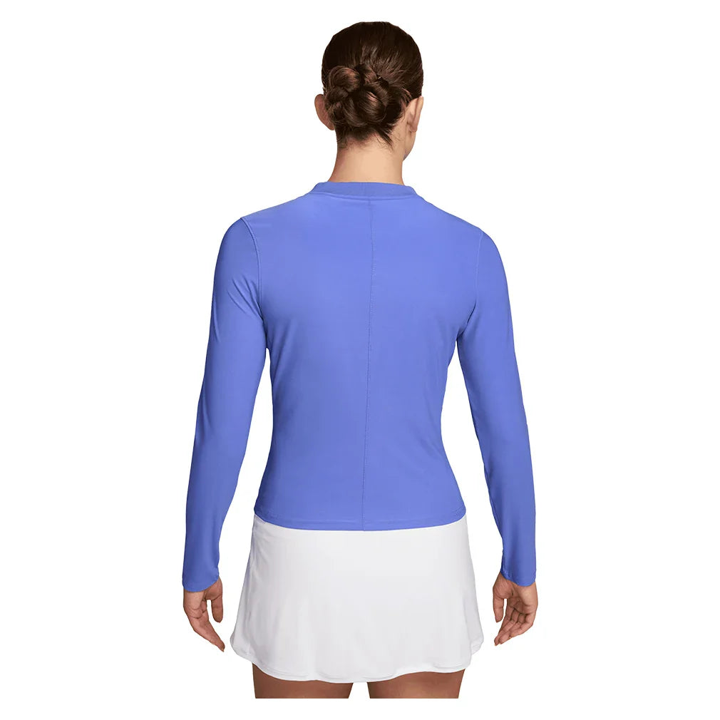 Women's Court Dri-FIT Advantage Midlayer Tennis Top Sapphire and Black