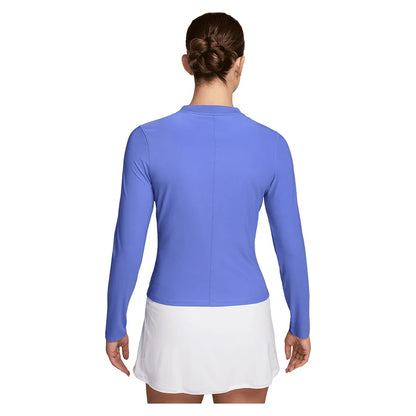 Women's Court Dri-FIT Advantage Midlayer Tennis Top Sapphire and Black