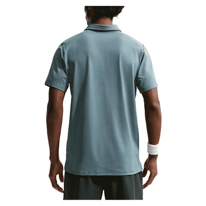 Men's Court Dri-FIT Advantage Tennis Polo Mineral Slate and White
