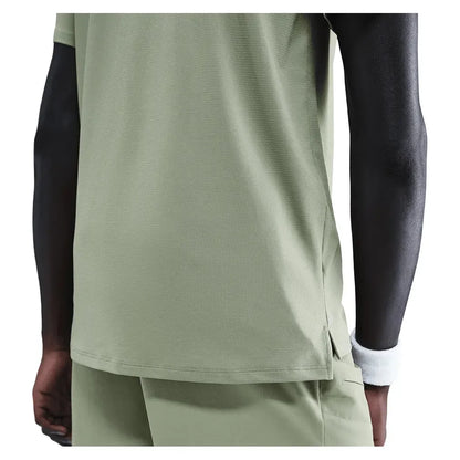 Men's Court Dri-FIT Advantage Tennis Polo Oil Green and White