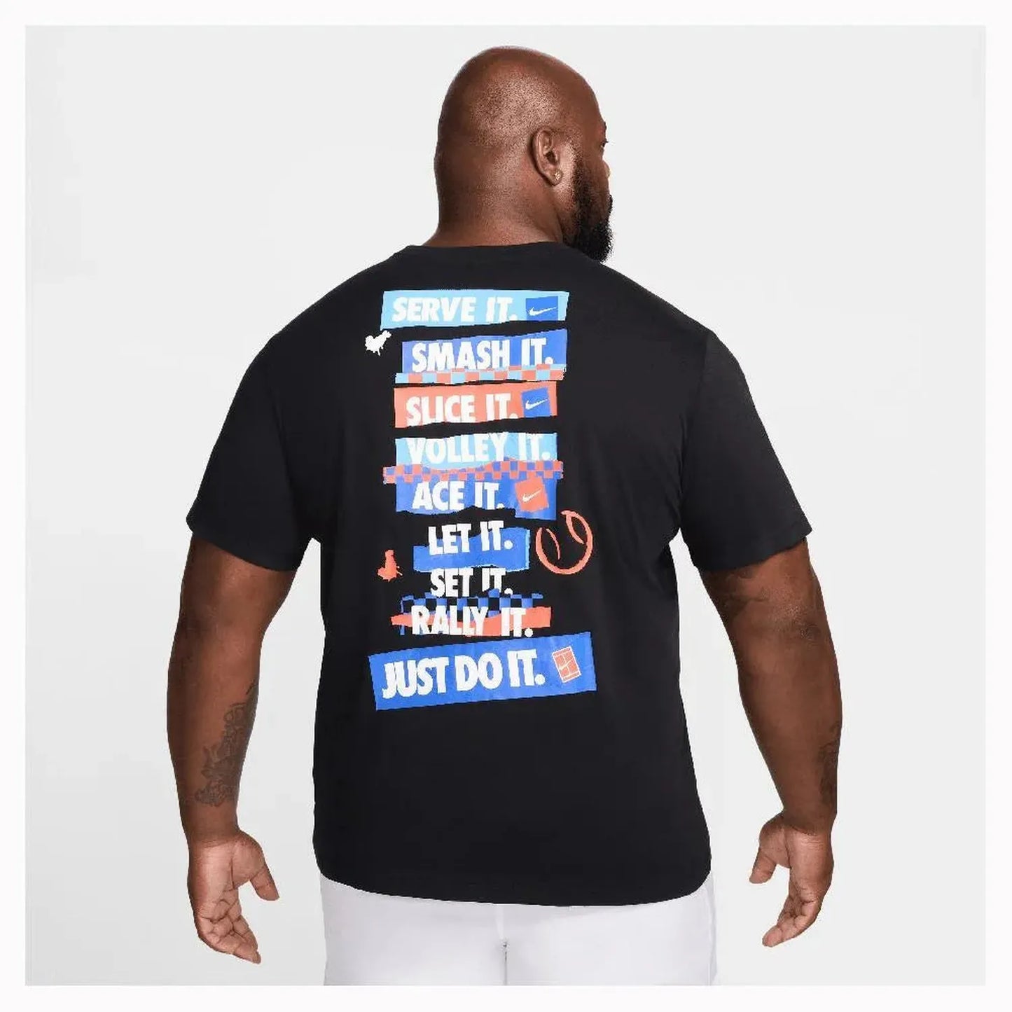 Mens Dri-Fit Tennis Tee Black