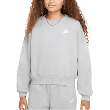 Girls' Sportswear Club Fleece Crew Neck Sweatshirt-Apparel-Nike-FZ9244-063-Tennis Express