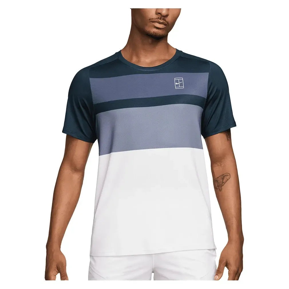 Men's Court Dri-FIT Advantage Print Tennis Top-Apparel-Nike-FZ9845-H25-479-3-Tennis Express