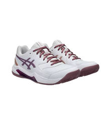 Padel Shoes Asics Gel-Dedicate 8 Padel Mujer White/Dark Ube 2025