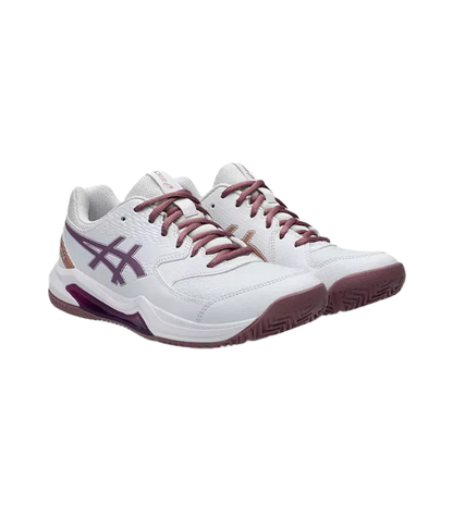 Padel Shoes Asics Gel-Dedicate 8 Padel Mujer White/Dark Ube 2025