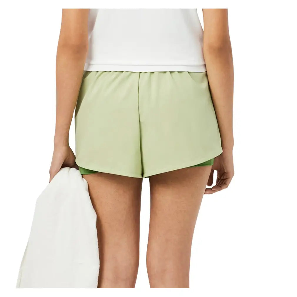 Women's Players Tennis Shorts Birch and Lamb's Lettuce