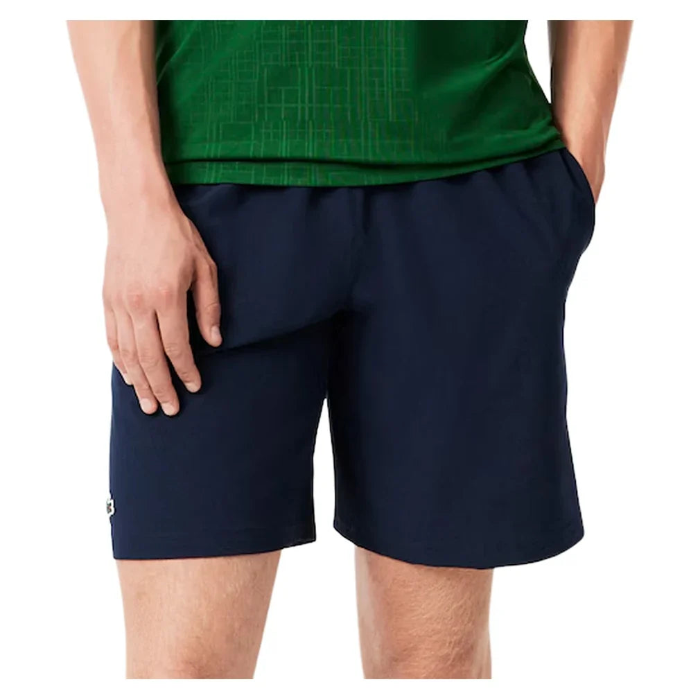 Men's Novak Djokovic Ultra-Dry Woven 8 Inch Tennis Short Navy Blue and Calathea